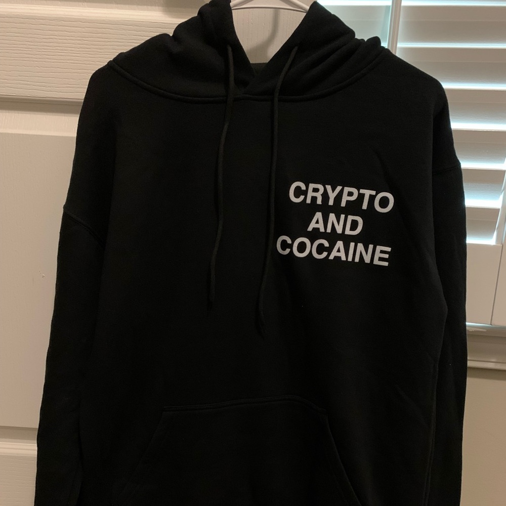 Assholes Live Forever black Crypto and Cocaine sweatshirt size M